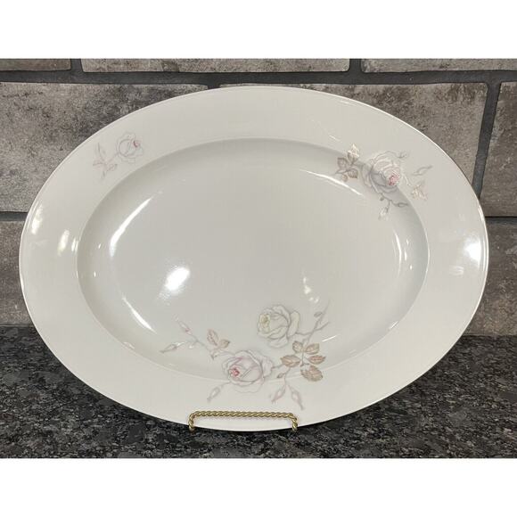 Johann Haviland Sweetheart Rose 15” Oval Serving Platter Bavaria Germany - Picture 1 of 4